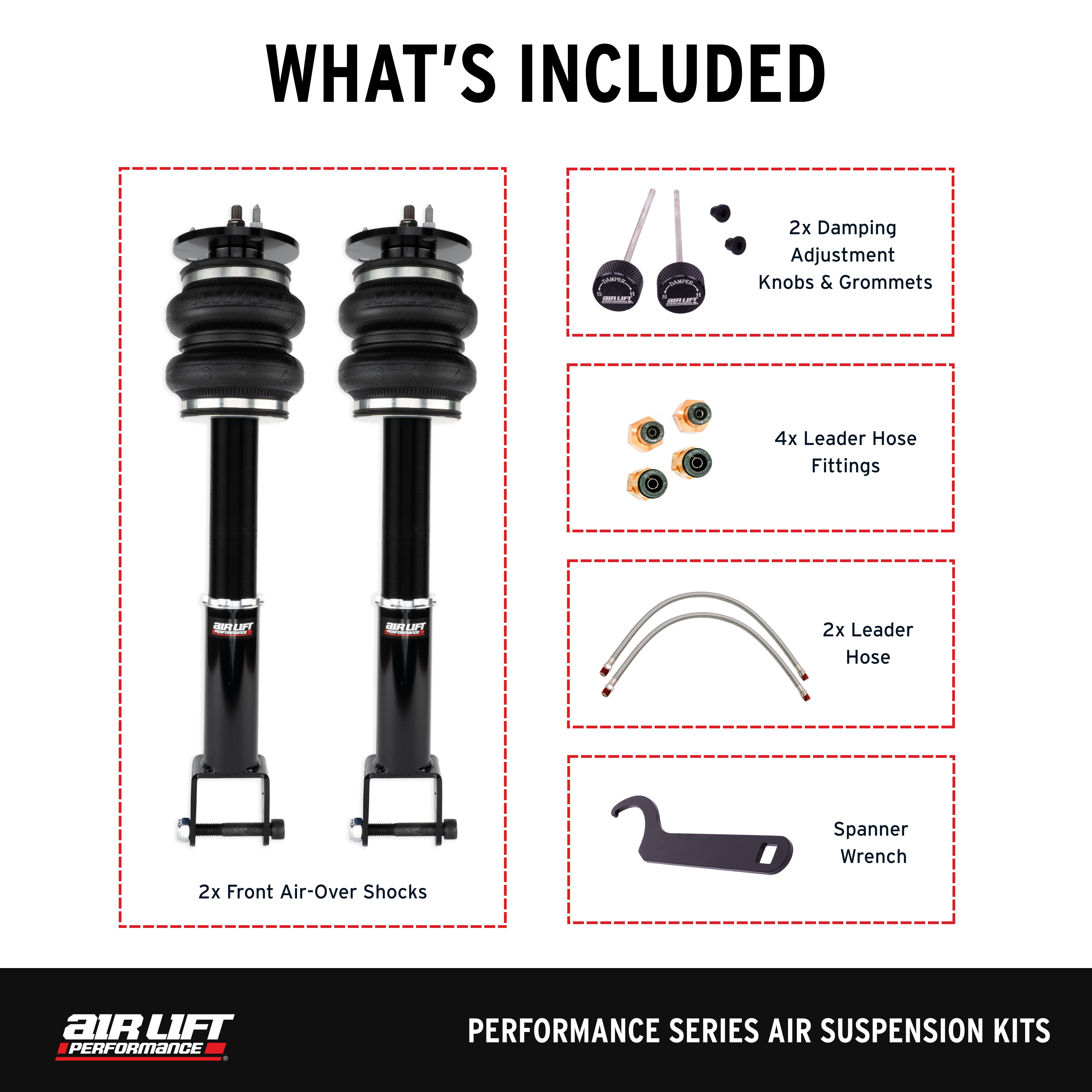 Air Lift Performance 76017 Front Air Suspension Kit For Dodge/Chrysler LA/LD-Platform